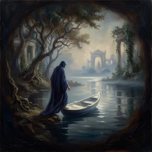 Poetic Depiction of Death in Ethereal Light | Surrealist Art