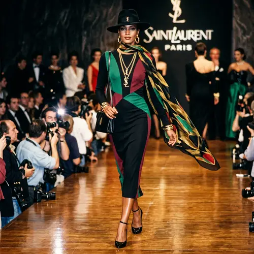 90's Retro YSL Couture Pre-Fall Outfit