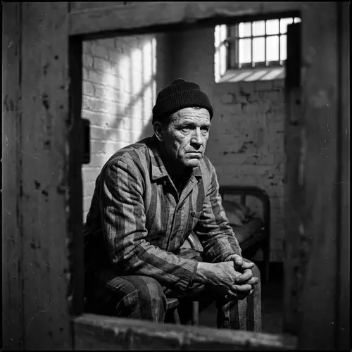 Intense Expression in Prison | Documentary-style Portrait