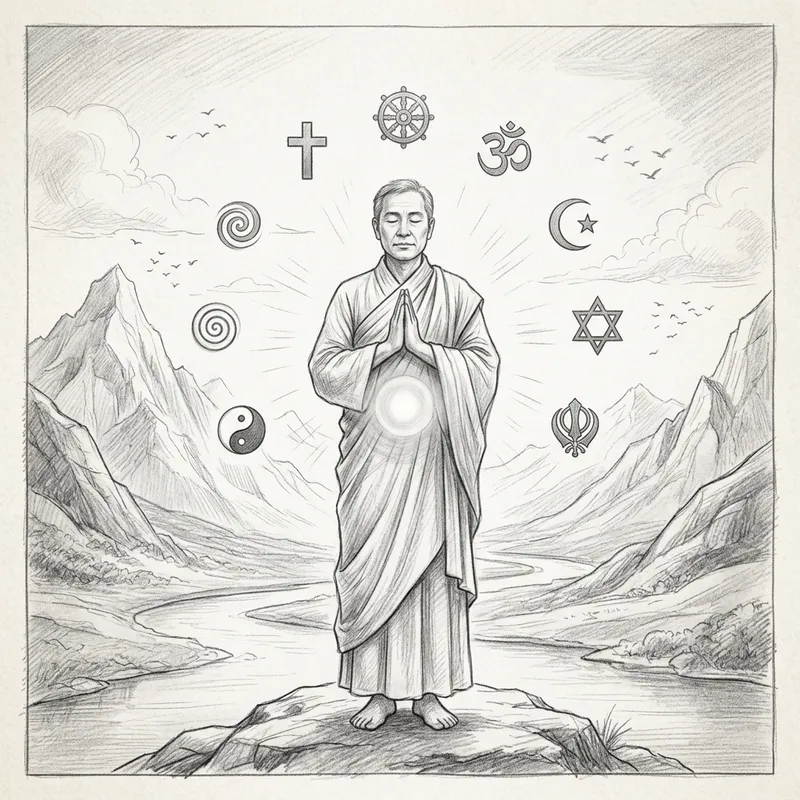 Spiritual Self Drawing: Inner Peace Poster & Embracement