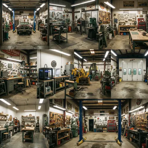 Detailed Workshop Garage with Advanced Tools