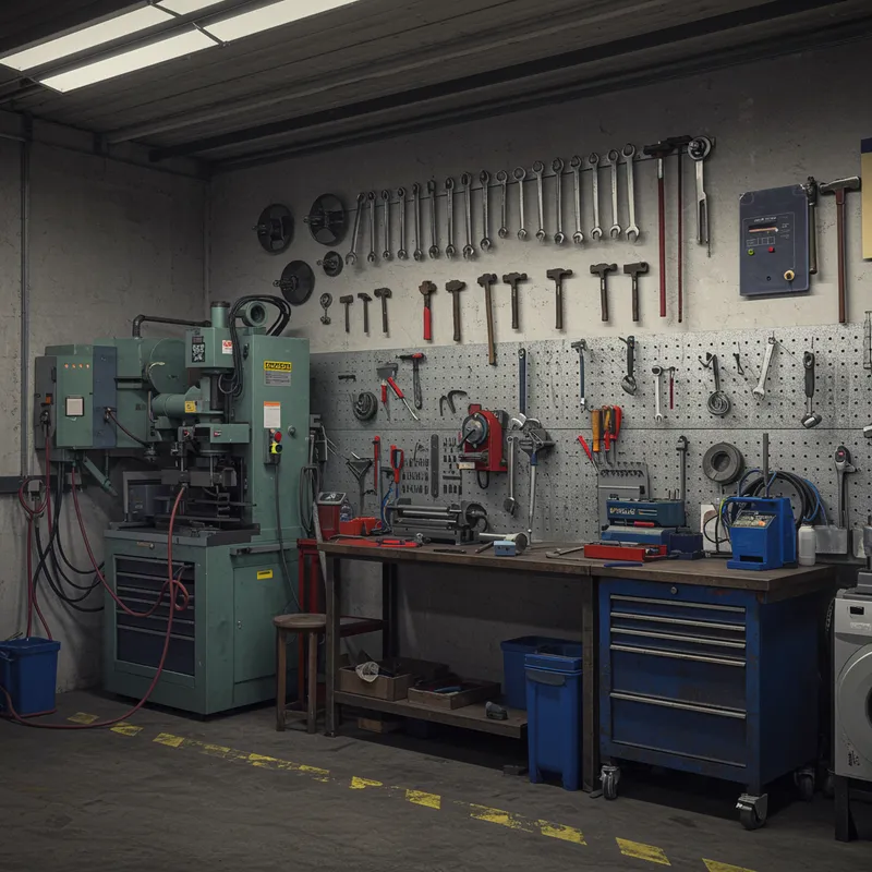Detailed Workshop Garage with Advanced Tools