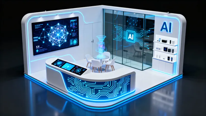 Futuristic AI Exhibition Booth Design - 3x3m Showcase