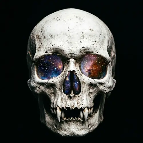 Mystical Skull: Cosmic Wonders Within