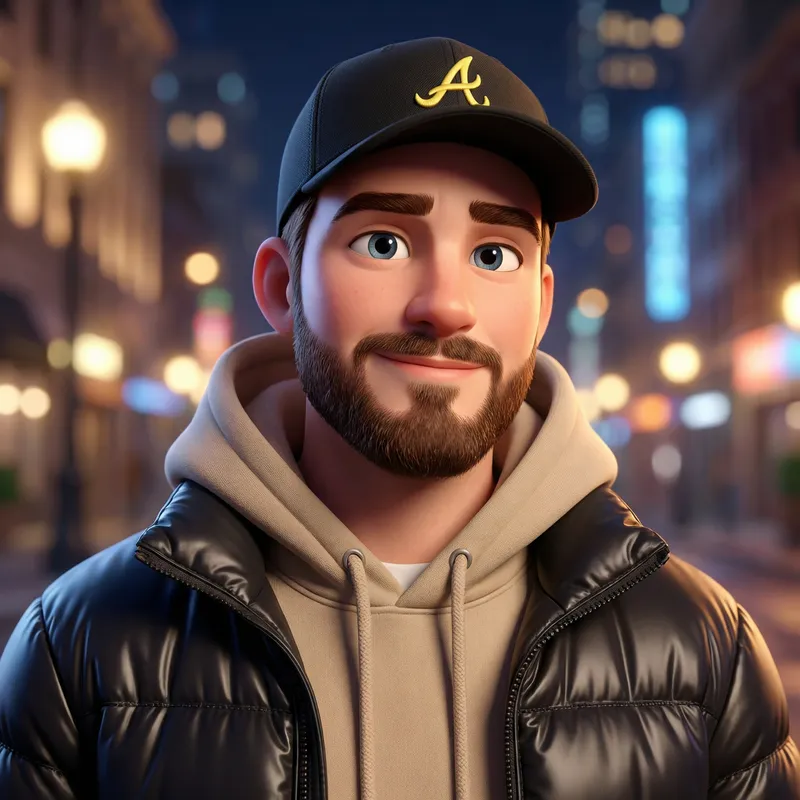 3D Cartoon-Style Avatar: Pixar Inspired Young Man