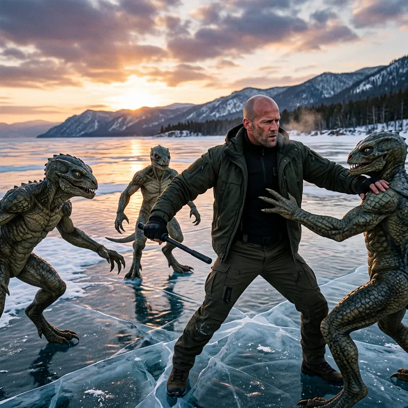 Russian Jason Statham Conquers Lizard People at Lake Baikal Russian Jason Statham Conquers Lizard People at Lake Baikal