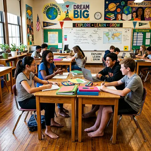 Inclusive Classroom Scene: Engaging Students in Learning Activities