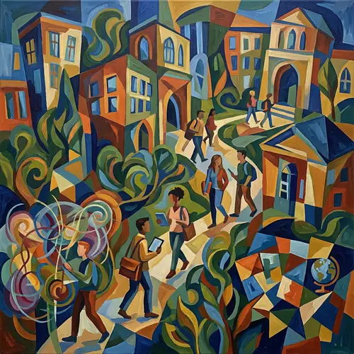 Abstract Campus Life: A Colorful Representation