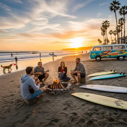 Coastal Surf and Beach Life: Fun & Relaxation