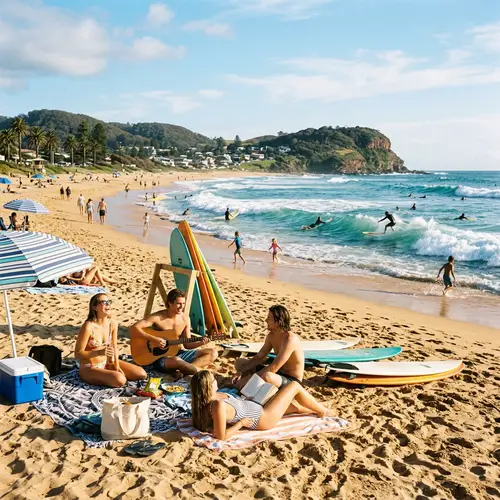 Coastal Surf and Beach Life: Fun & Relaxation