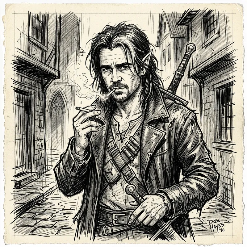 Colin Farrell as Lusiphur in Poison Elves Art Colin Farrell as Lusiphur in Poison Elves Art