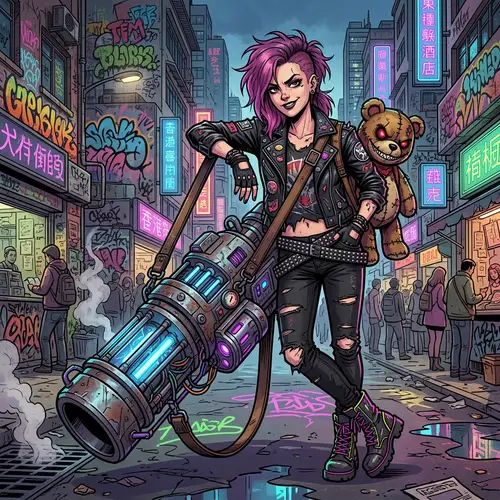 Jinx: The Vibrant Punk Character with a Cannon