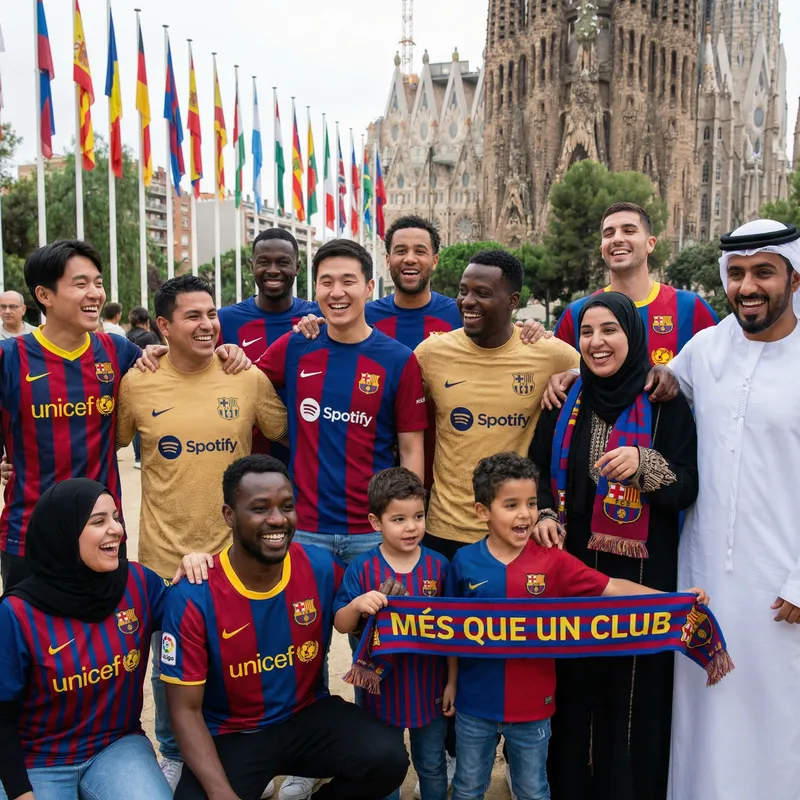 Diverse Fans in Barça Jerseys: Unity in Culture