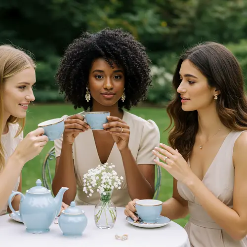 Elegant Garden Tea Party with Fine Jewelry