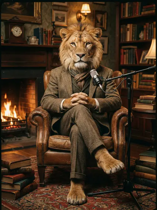 Human-Like Cat Storyteller: Captivating Image