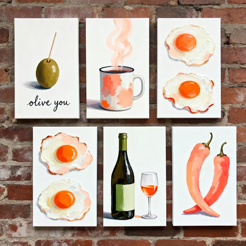 Stylish Minimalist Acrylic Wall Collage