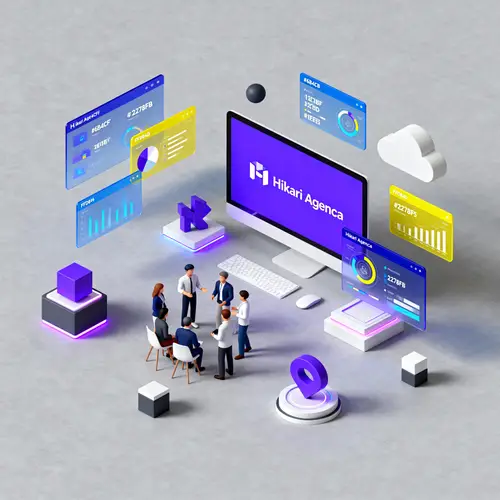 Futuristic 3D Digital Workspace Illustration