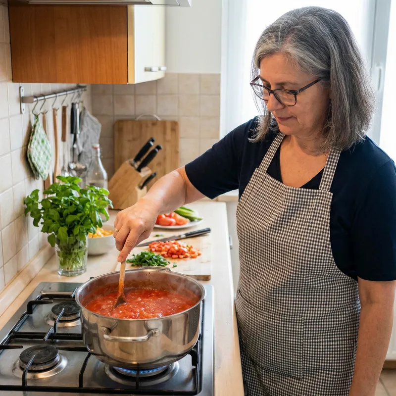 Middle Aged Person Doing a Saust