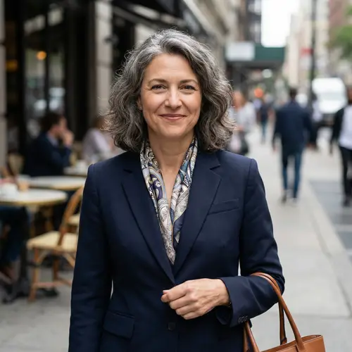 Graceful 40-Year-Old Woman with Life Experience | Stylish & Confident