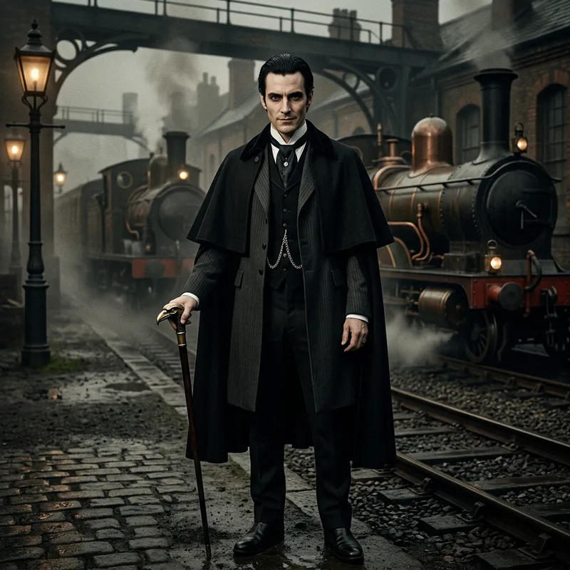 Gothic Victorian Male Character - Dark Elegance