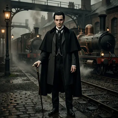 Gothic Victorian Male Character - Dark Elegance