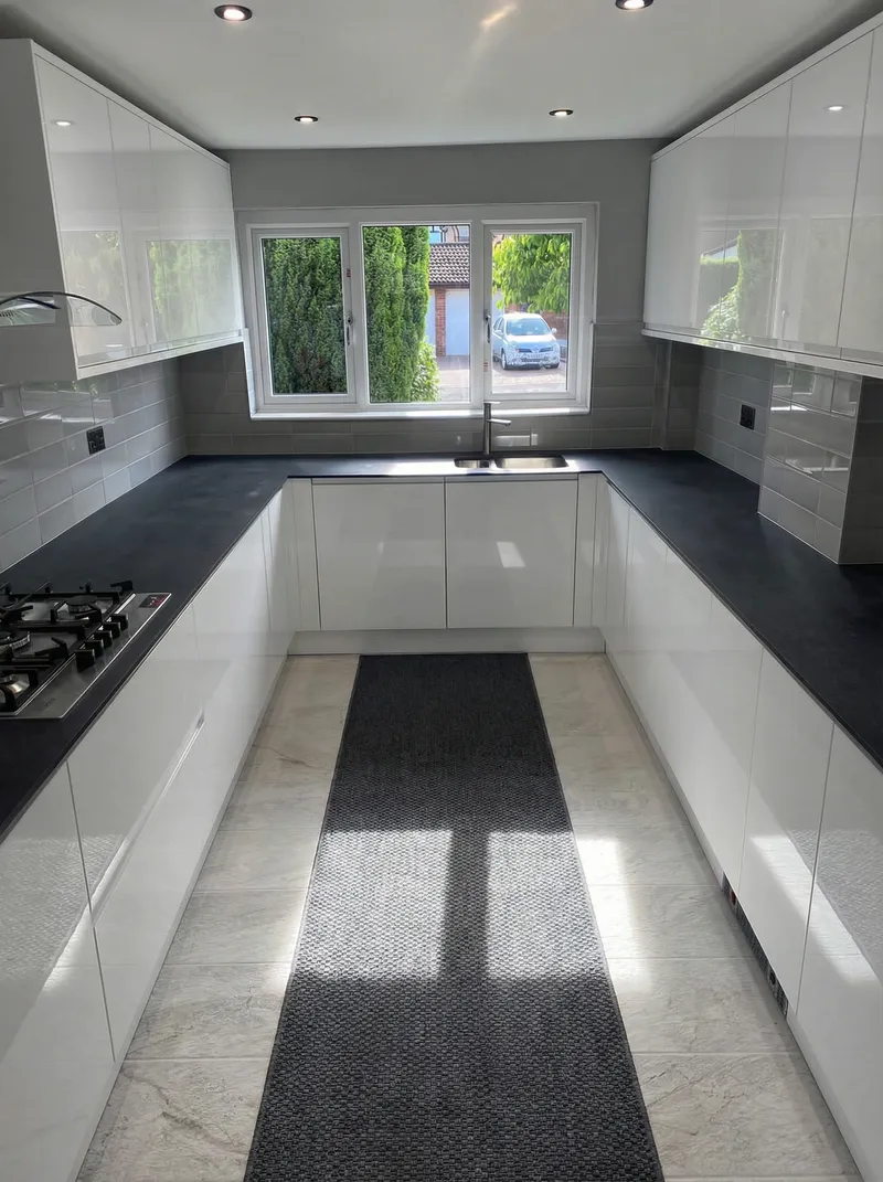 Stylish Dark Grey Runner Rugs for Your Kitchen