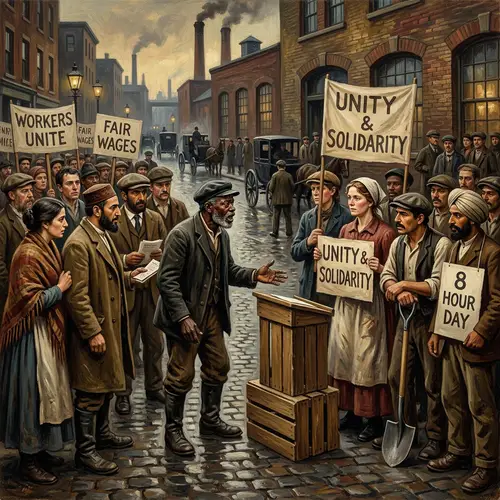 Contemporary Workers' Struggles Depiction