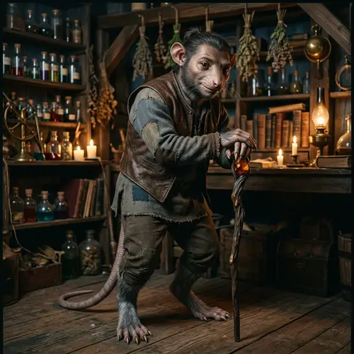 Intriguing Half Human Half Rat Creature - Mythical Being