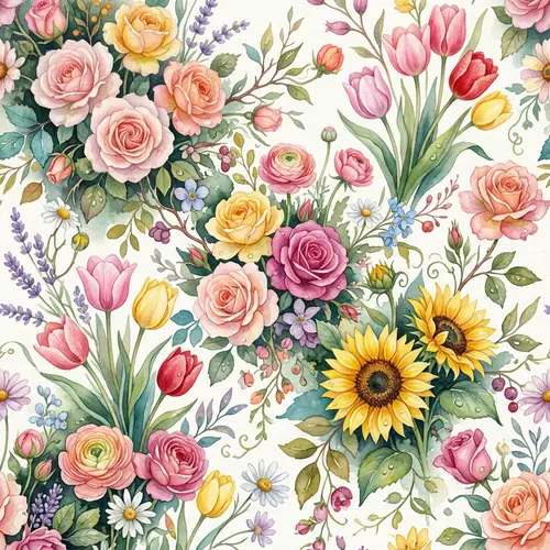 Floral Watercolor Patterns | Delicate and Intricate Design