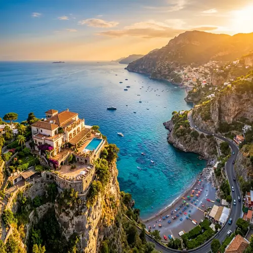 Stunning Villa Overlooking Crystal Clear Waters of Amalfi Coast