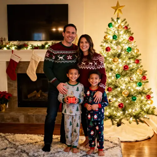 Cozy Family Christmas Photo Ideas
