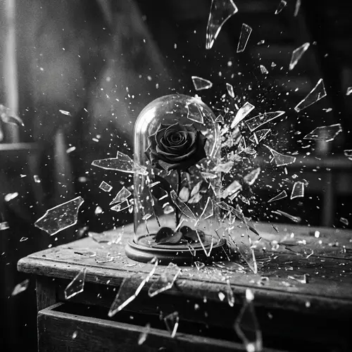 Eternal Rose Album Cover Art in Black and White