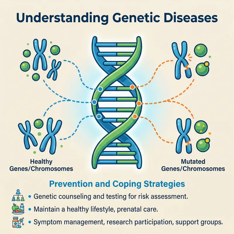Genetic Diseases Poster: Understanding Prevention & Coping Strategies