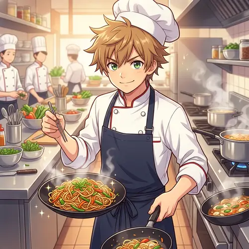 Anime Chef Boy | Cute Cartoon Character Cook