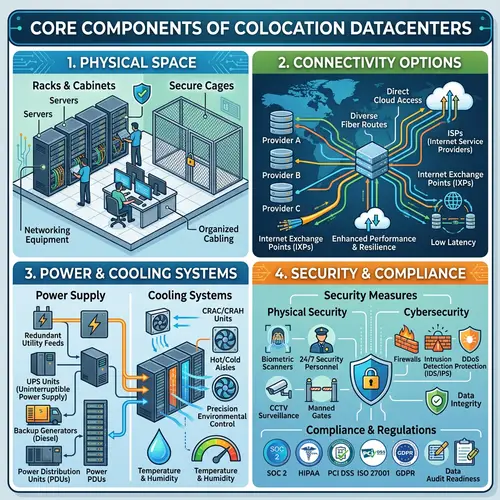 Core Components of Colocation - Space, Connectivity, Power, Security