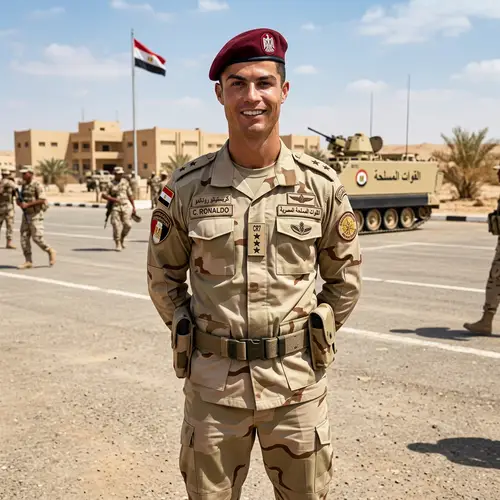Cristiano Ronaldo in Egyptian Army Uniform