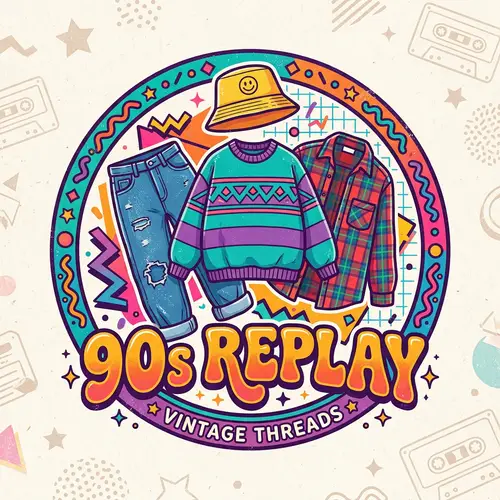 Iconic 90s Clothing Logo: Nostalgic & Vibrant Style Elements