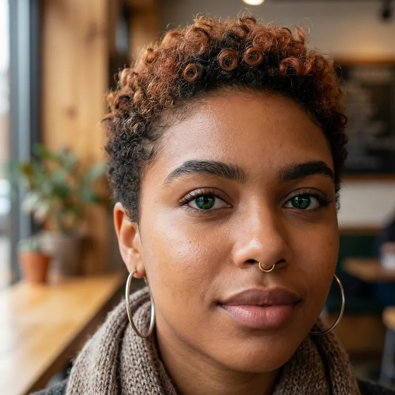 Stunning Mixed Heritage Woman | Fashionable Attire & Mesmerizing Details