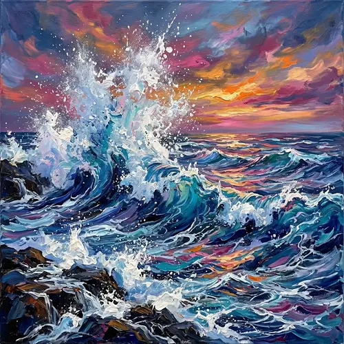 Abstract Ocean Waves | Captivating Sea Scene