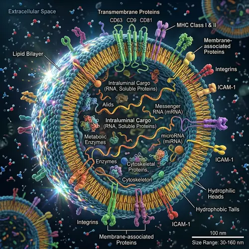 Detailed Exosome Structure Visualization