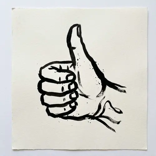 Gestures of Approval in Black and White Basic Style