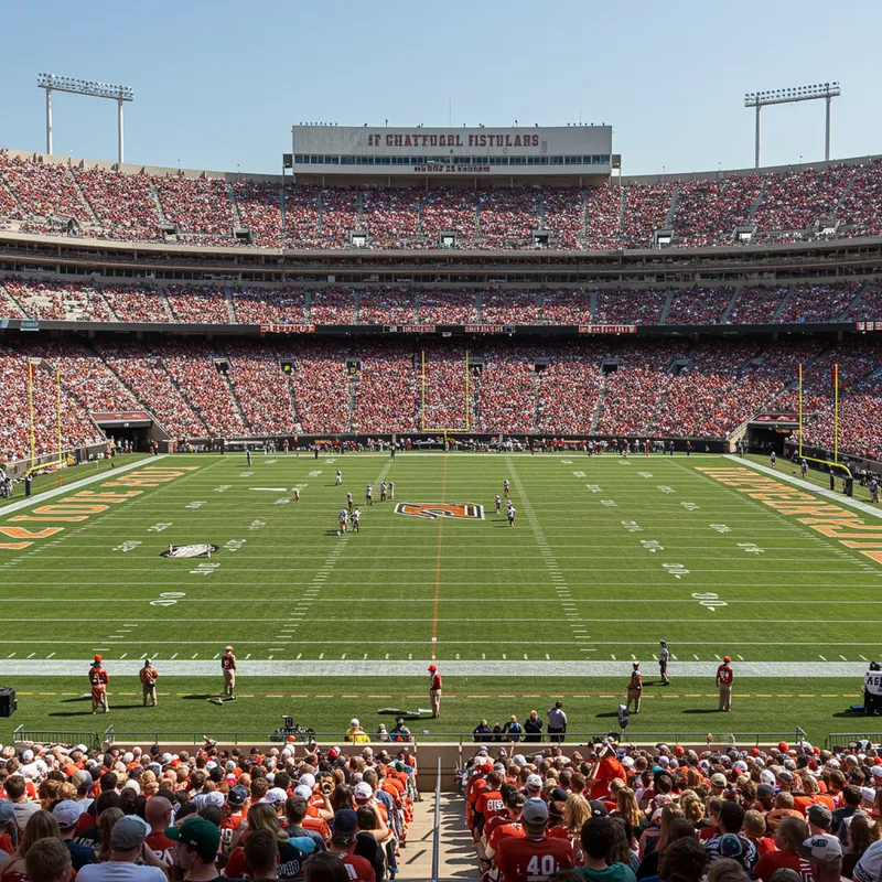 Football Stadium with Grandstands