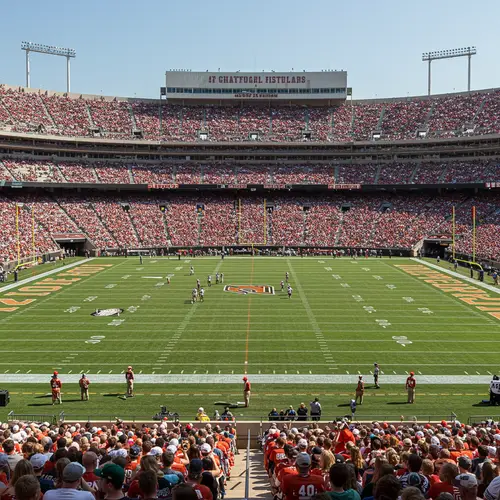 Football Stadium with Grandstands