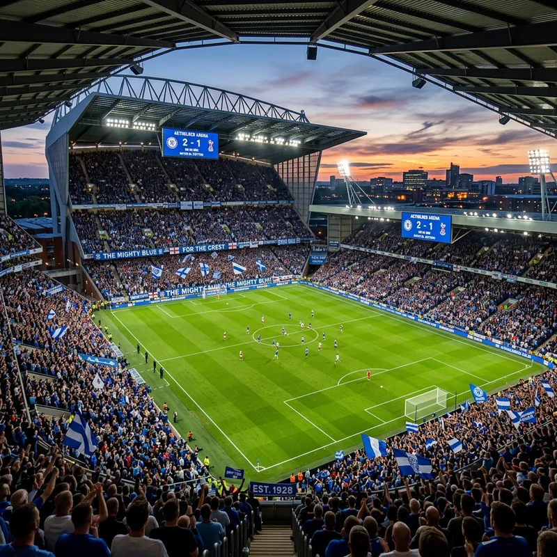 Football Stadium with Grandstands