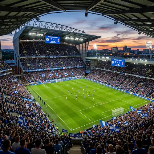 Football Stadium with Grandstands