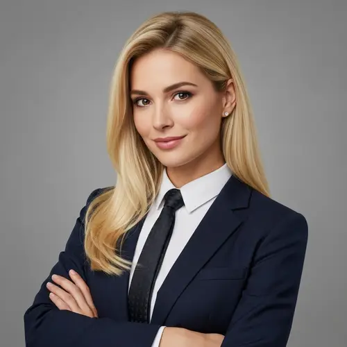 Beautiful Blonde Woman with Warm Eyes and Smile