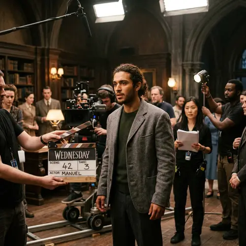 24-Year-Old Manuel Excels Filming 'Wednesday' with Talented Cast