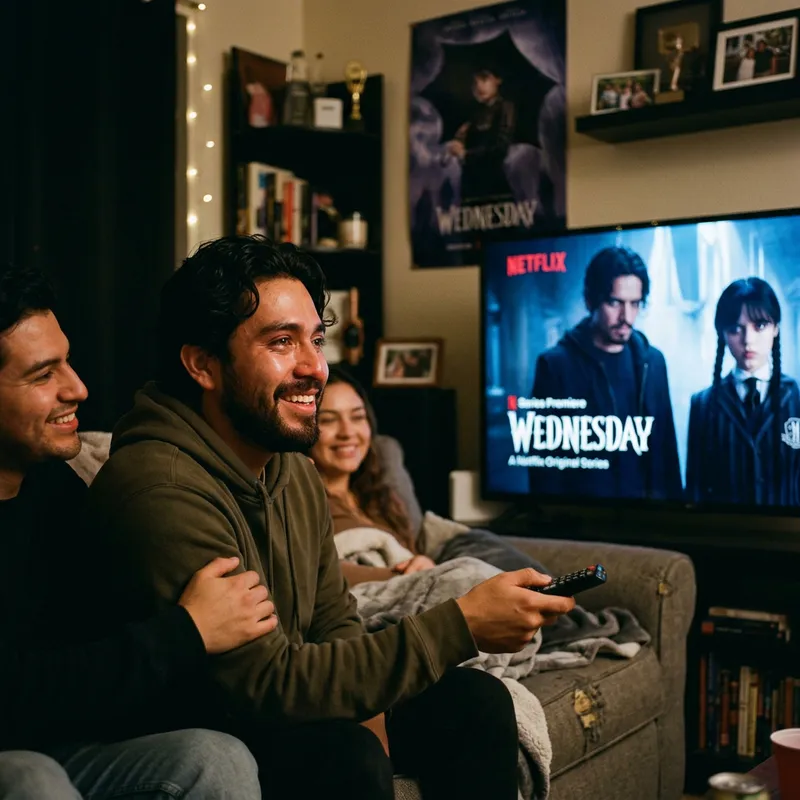 Memorable Premiere: Manuel's Proud Moment in 'Wednesday' on Netflix