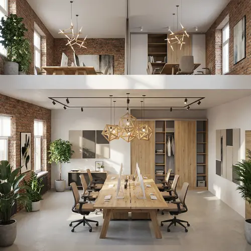 Creative Office Interior Layout & 3D Design