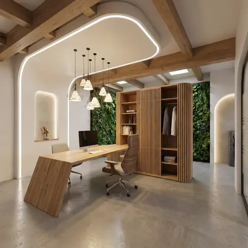 Creative Office Interior Layout & 3D Design